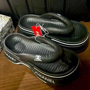 Chanel looking sandals